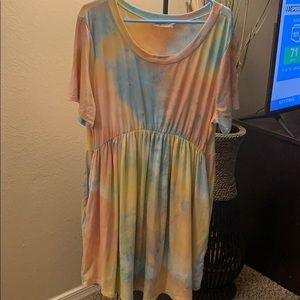 1X tie dye dress